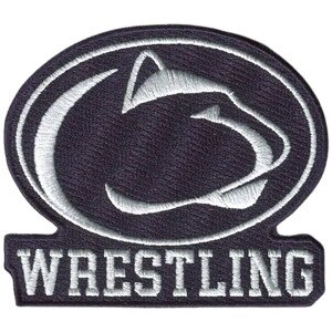 hook velcro patch Penn State Athletic Logo over Wrestling
